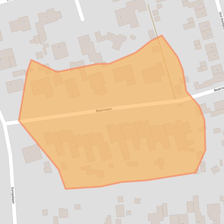 Kaart van postcodegebied 4645HD.