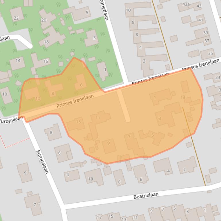 Kaart van postcodegebied 4645HG.