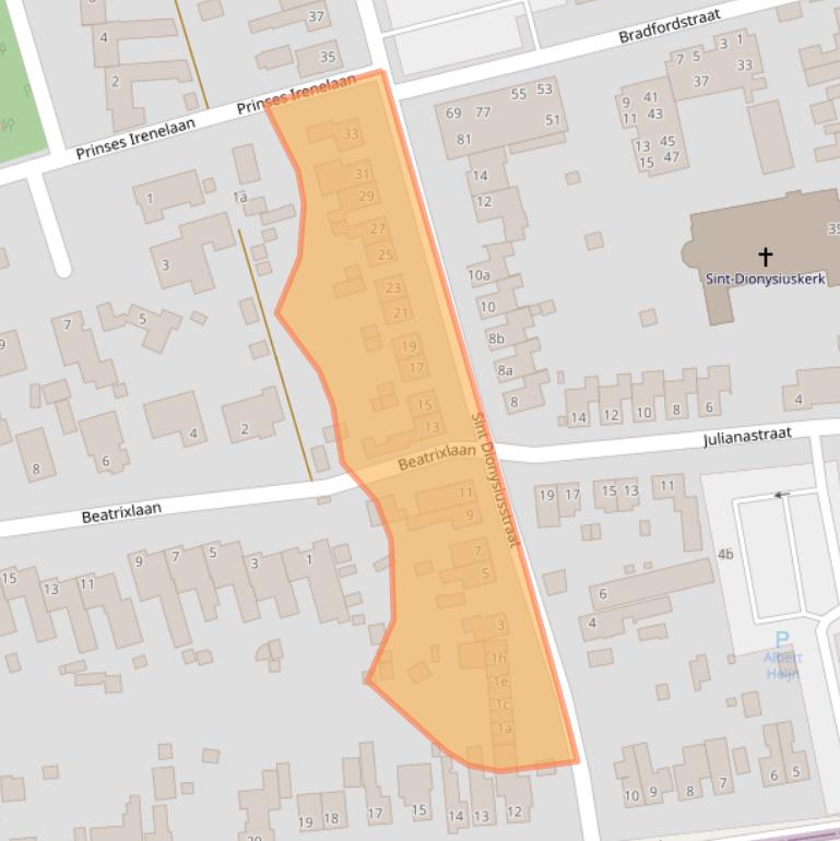 Kaart van postcodegebied 4645HH.