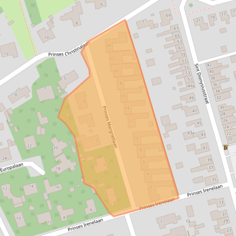 Kaart van postcodegebied 4645HL.