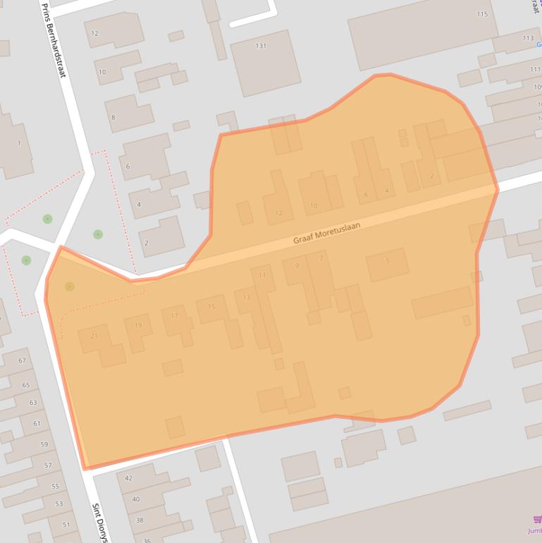 Kaart van postcodegebied 4645HM.