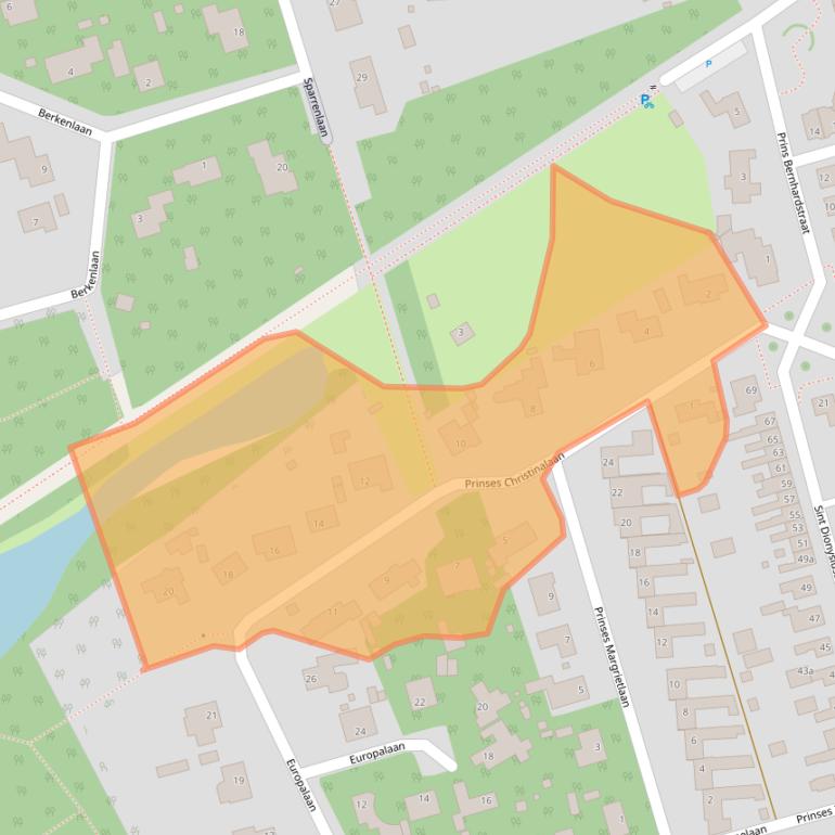 Kaart van postcodegebied 4645HN.