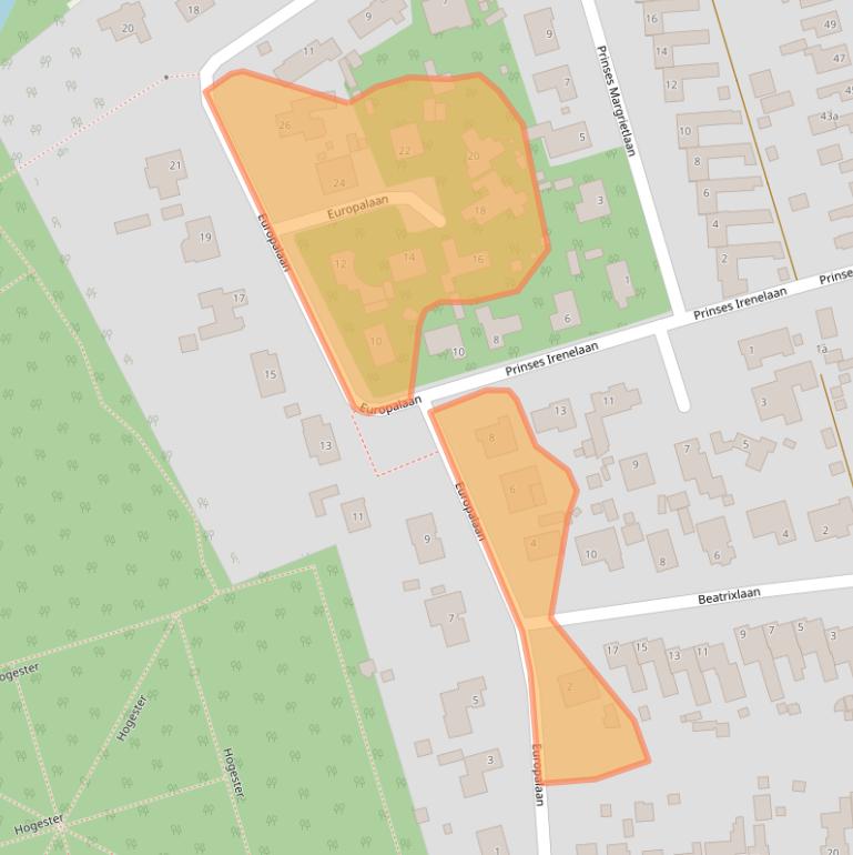 Kaart van postcodegebied 4645HS.