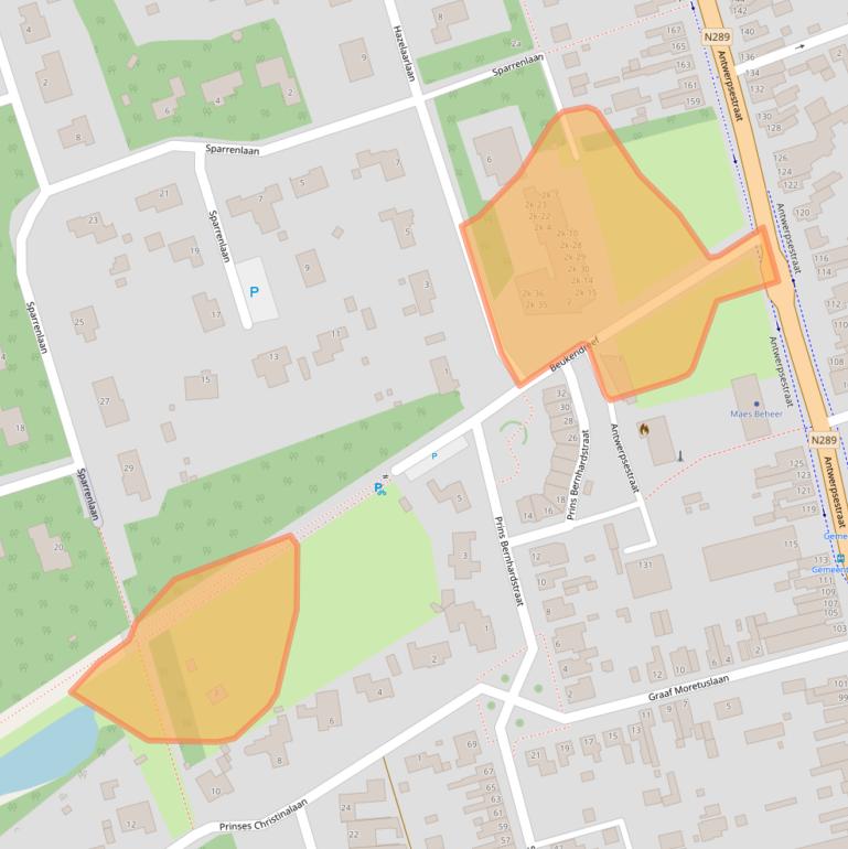 Kaart van postcodegebied 4645HV.