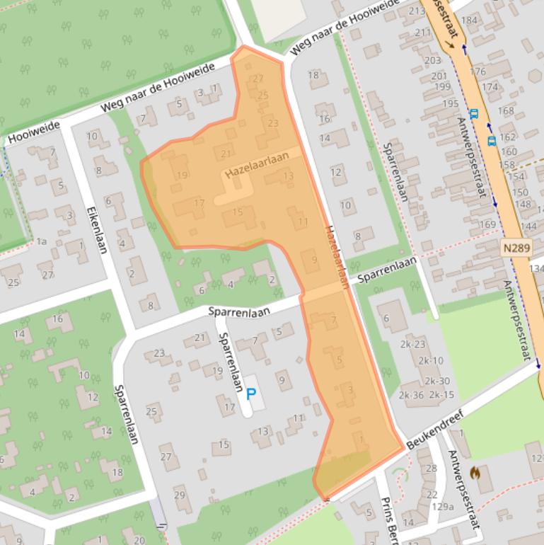 Kaart van postcodegebied 4645JA.