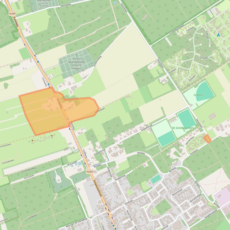 Kaart van postcodegebied 4645RG.