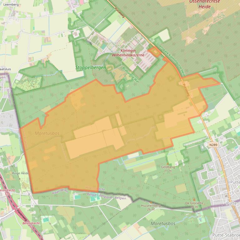 Kaart van postcodegebied 4645RJ.