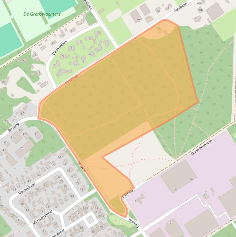 Kaart van postcodegebied 4645RS.