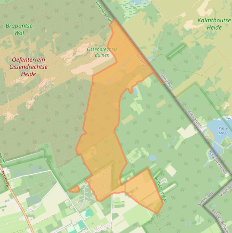 Kaart van postcodegebied 4645RT.