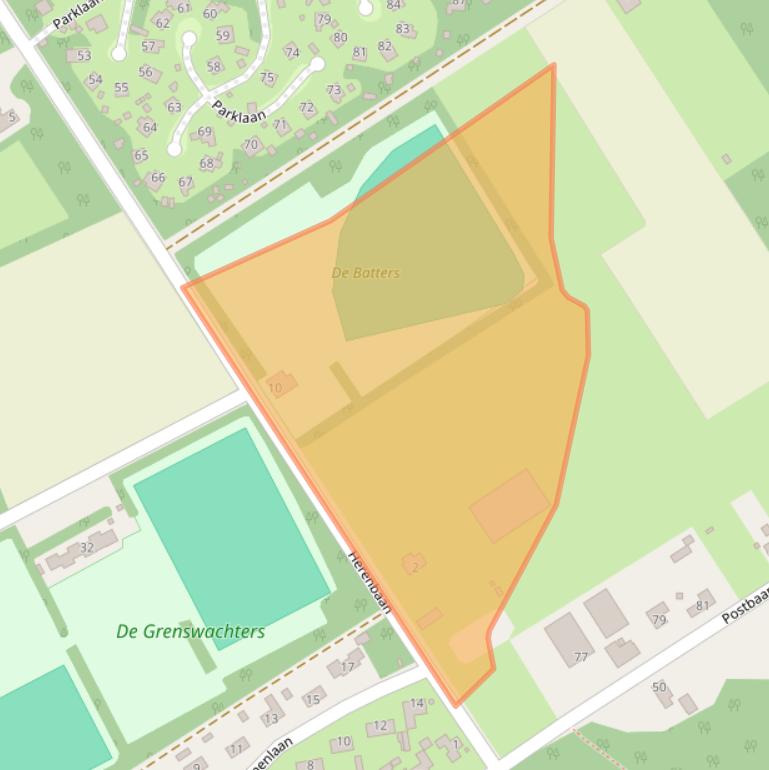 Kaart van postcodegebied 4645RV.