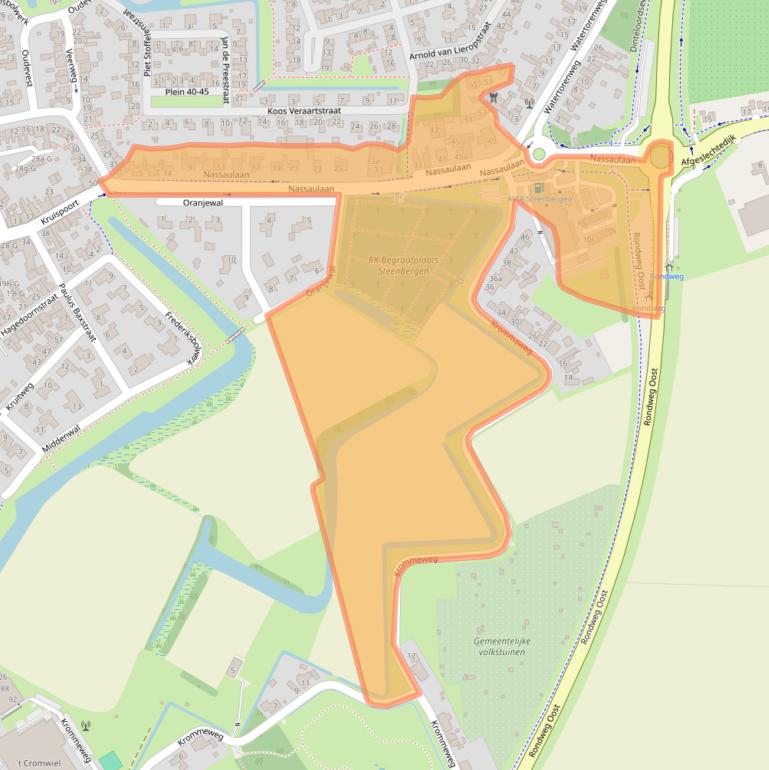 Kaart van postcodegebied 4651AA.