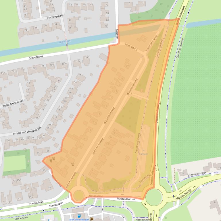 Kaart van postcodegebied 4651AB.