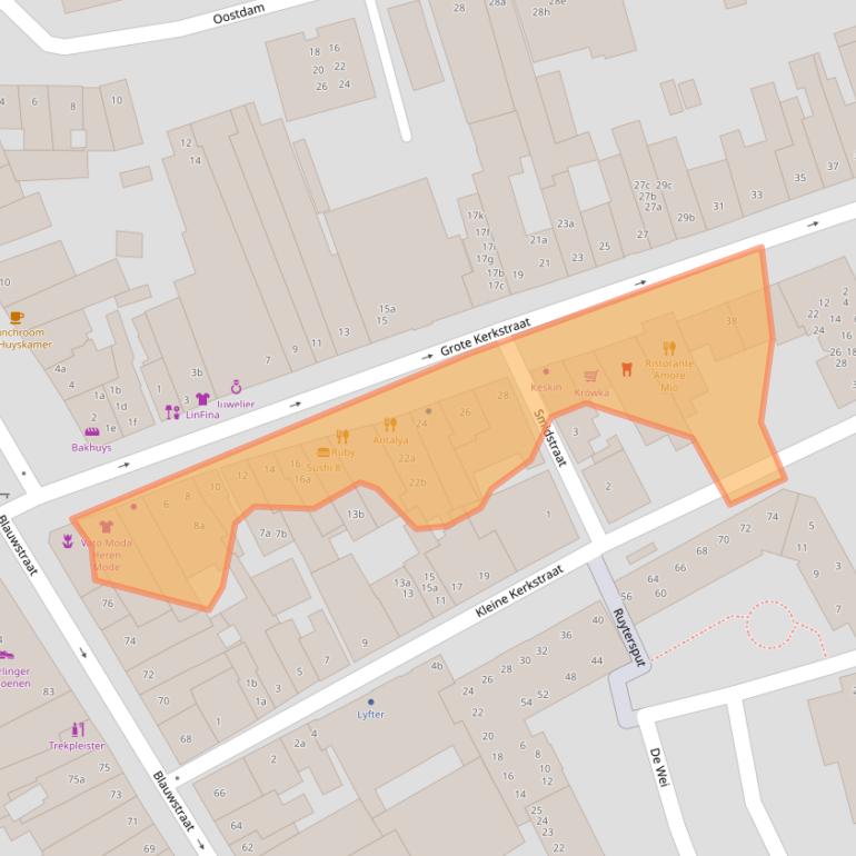 Kaart van postcodegebied 4651BB.
