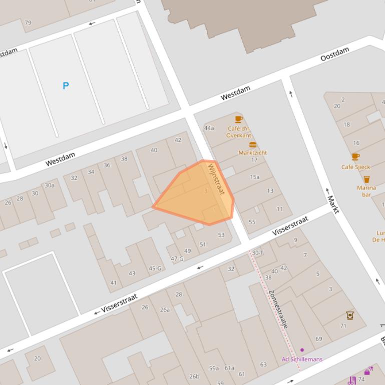 Kaart van postcodegebied 4651BD.