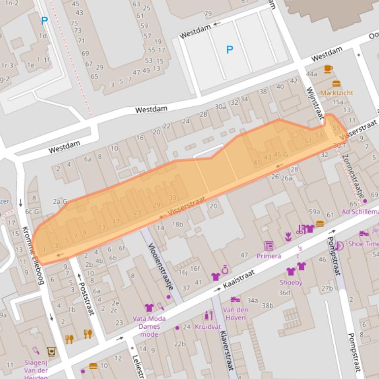 Kaart van postcodegebied 4651BH.