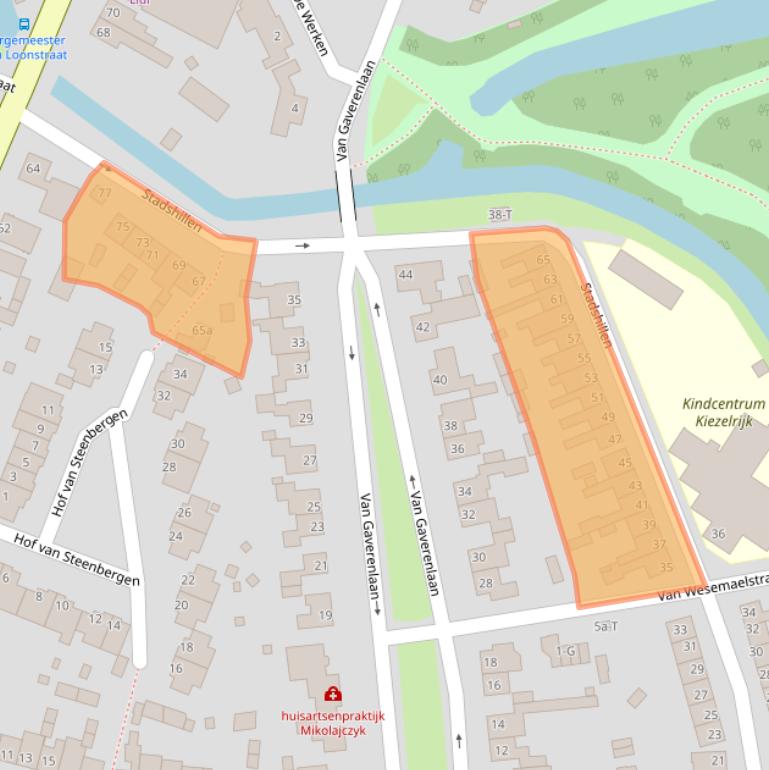 Kaart van postcodegebied 4651CW.