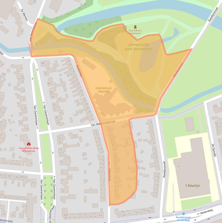 Kaart van postcodegebied 4651CX.