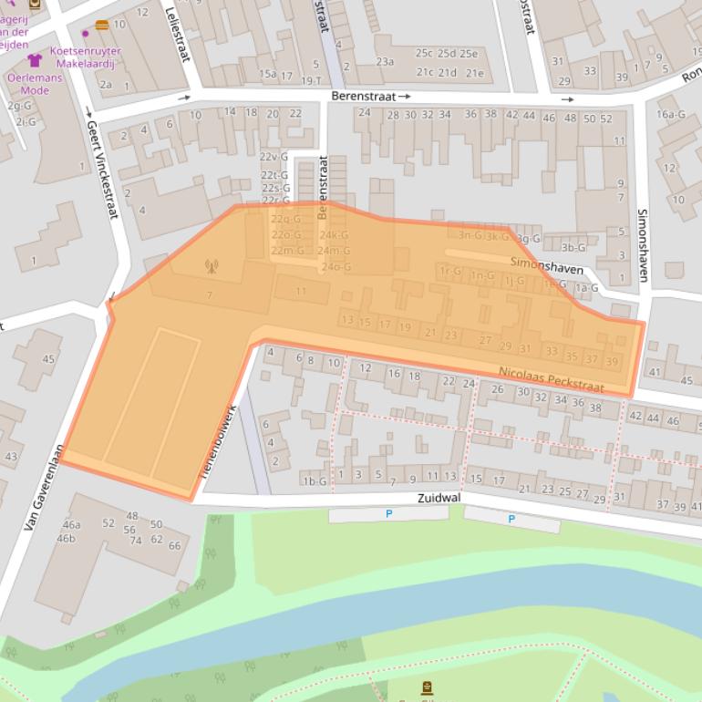 Kaart van postcodegebied 4651DD.