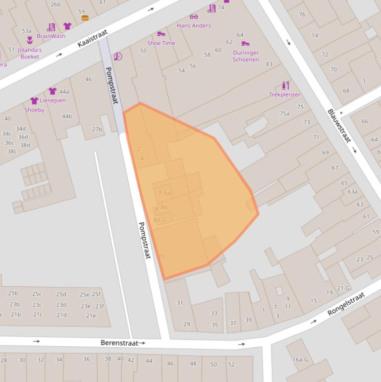 Kaart van postcodegebied 4651DP.