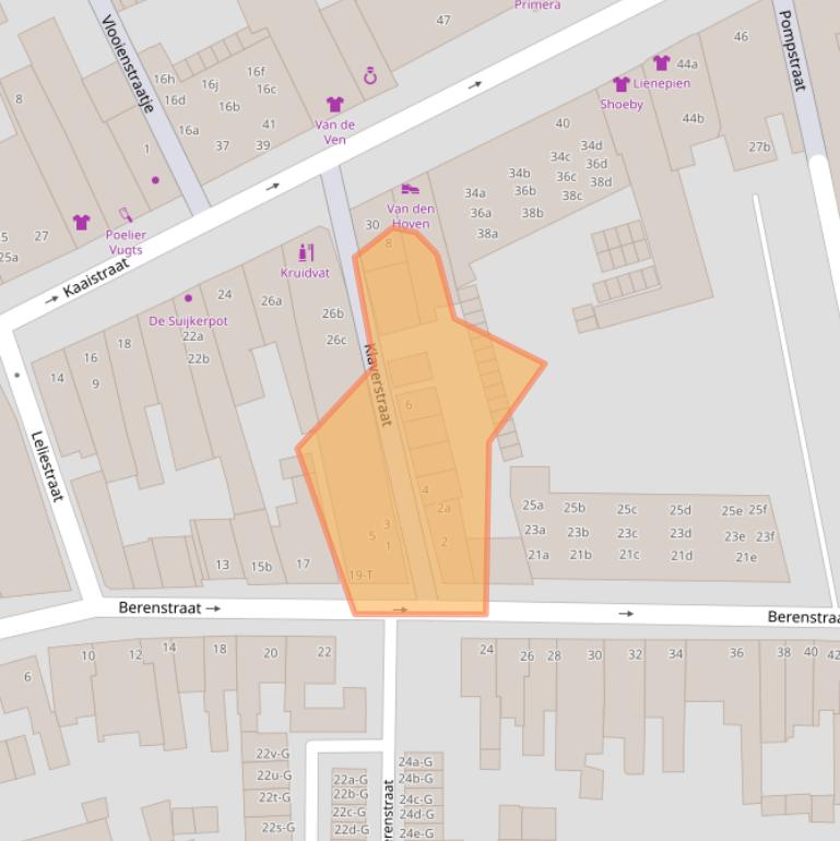 Kaart van postcodegebied 4651DR.