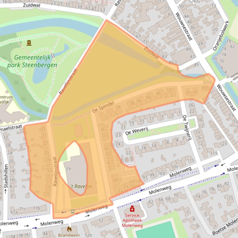 Kaart van postcodegebied 4651DS.