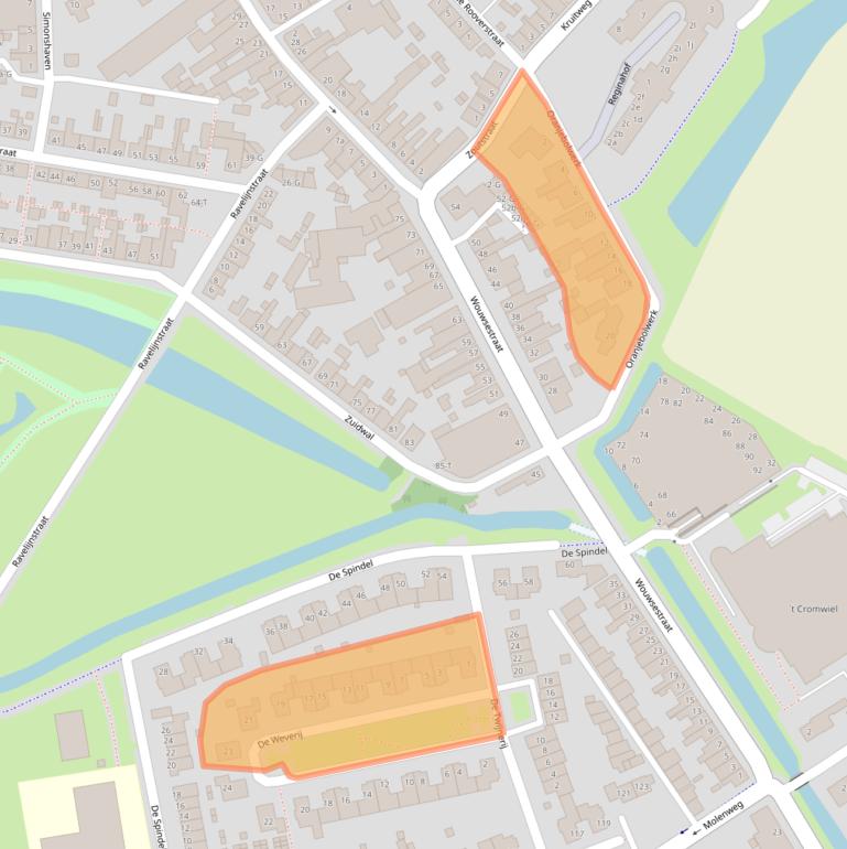 Kaart van postcodegebied 4651DZ.