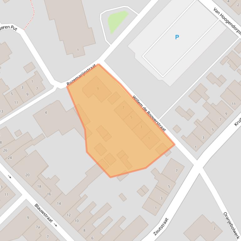 Kaart van postcodegebied 4651EK.