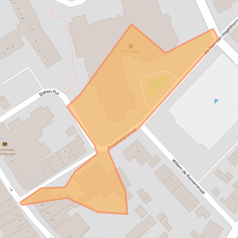 Kaart van postcodegebied 4651EL.