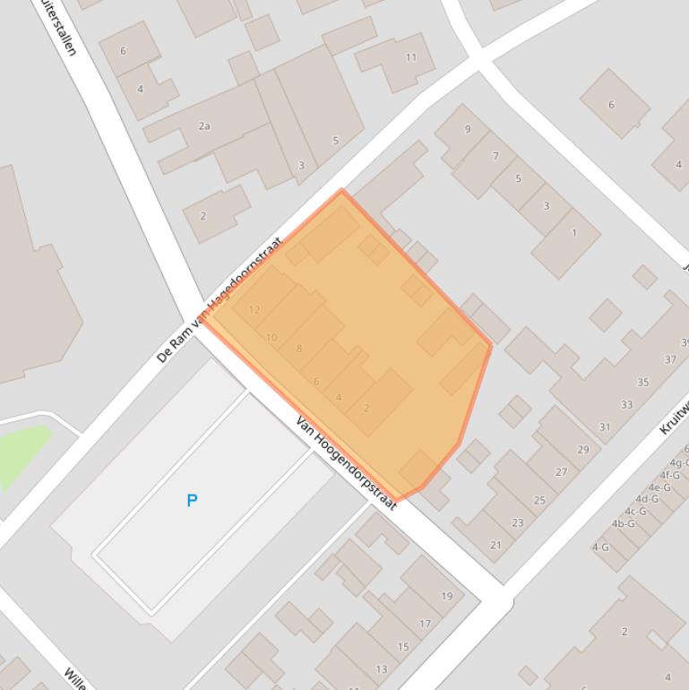 Kaart van postcodegebied 4651EM.