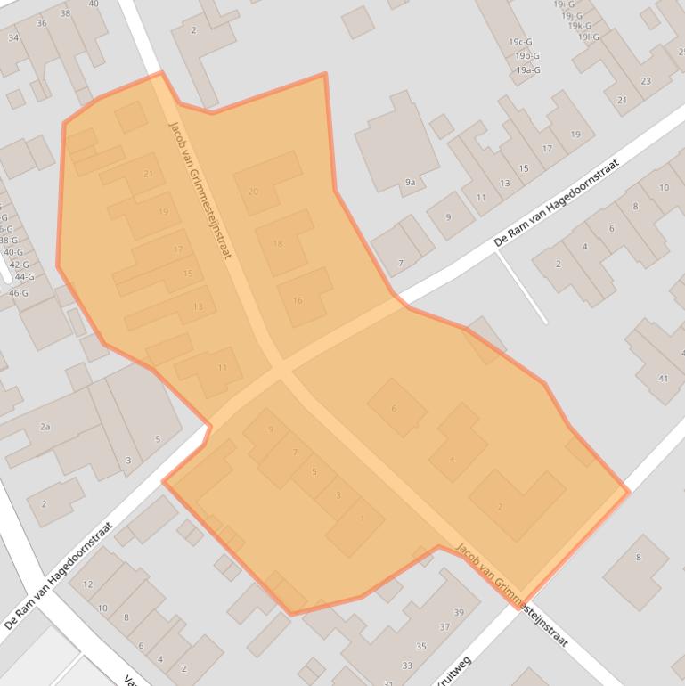 Kaart van postcodegebied 4651EN.