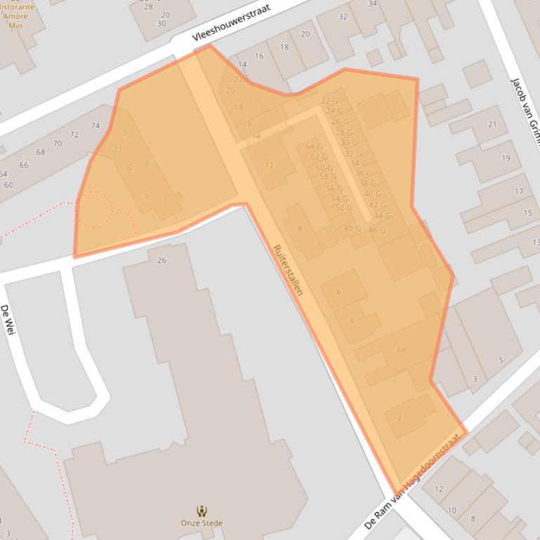 Kaart van postcodegebied 4651ER.