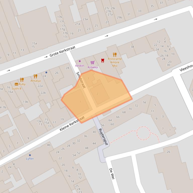 Kaart van postcodegebied 4651ET.