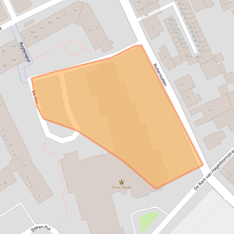 Kaart van postcodegebied 4651EZ.