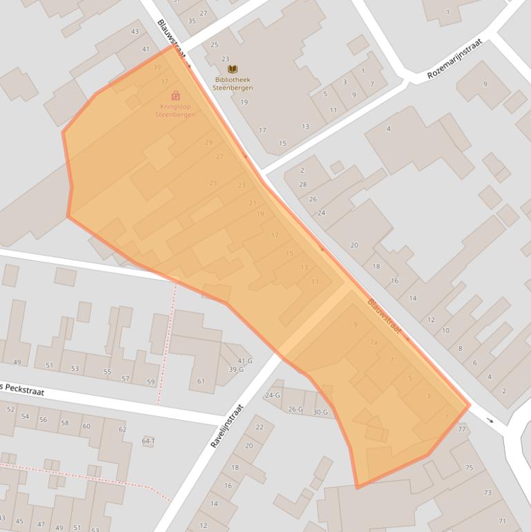 Kaart van postcodegebied 4651GA.