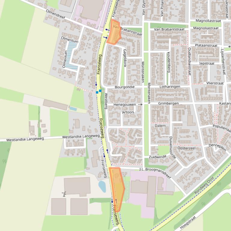 Kaart van postcodegebied 4651GG.