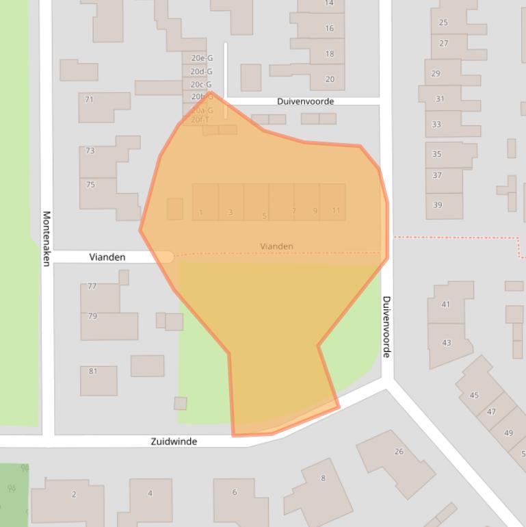 Kaart van postcodegebied 4651HD.