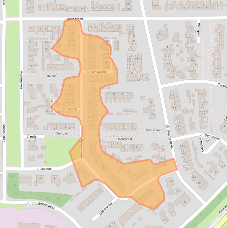 Kaart van postcodegebied 4651HJ.