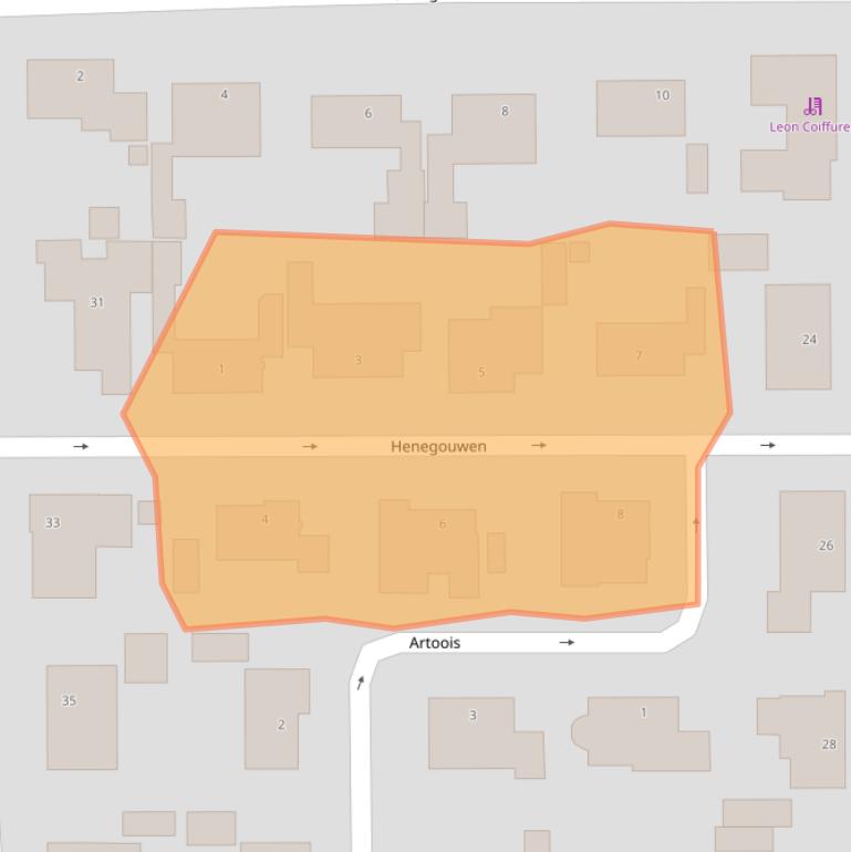 Kaart van postcodegebied 4651JA.