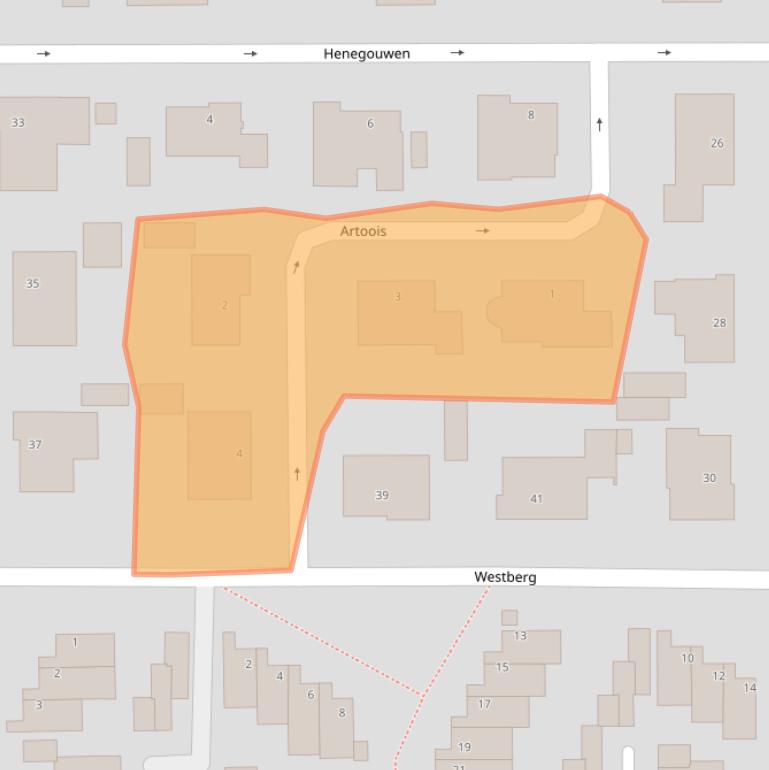 Kaart van postcodegebied 4651JG.