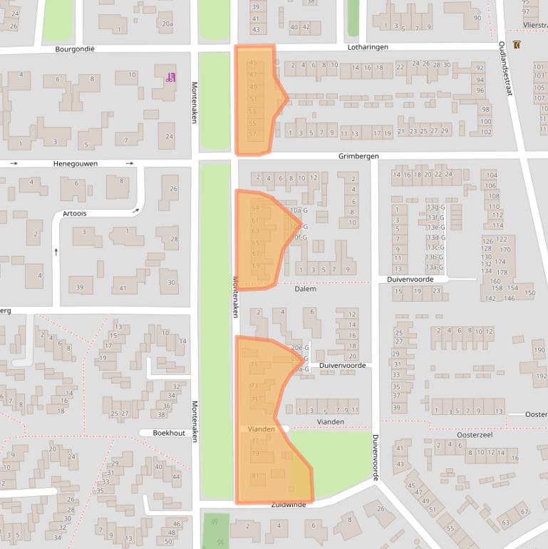 Kaart van postcodegebied 4651JK.