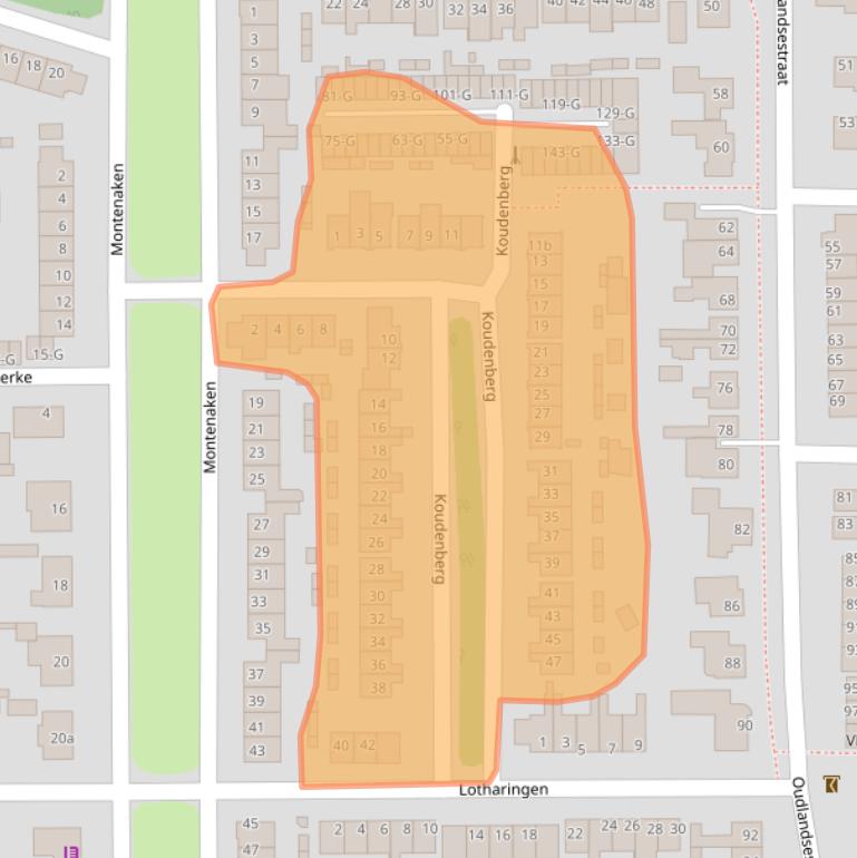 Kaart van postcodegebied 4651JR.