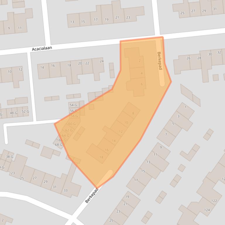 Kaart van postcodegebied 4651JZ.