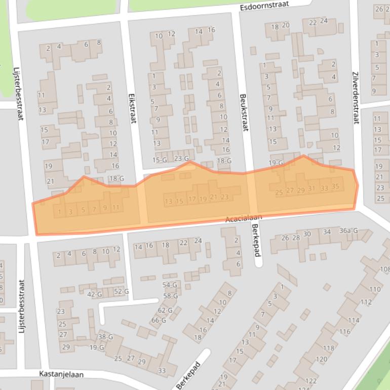 Kaart van postcodegebied 4651KA.