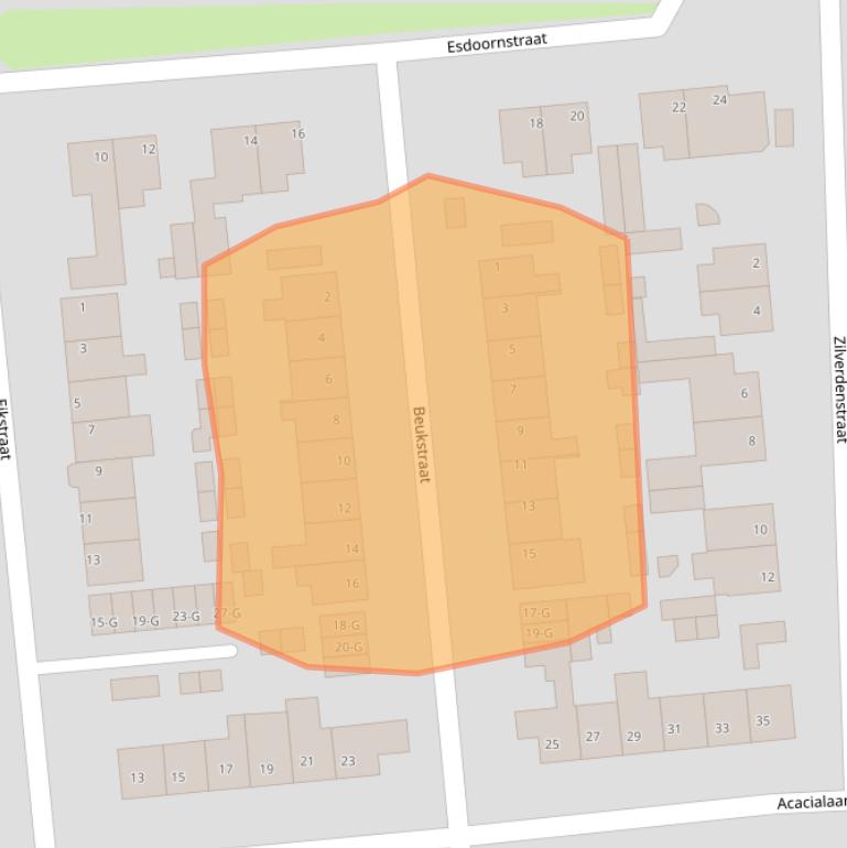 Kaart van postcodegebied 4651KD.