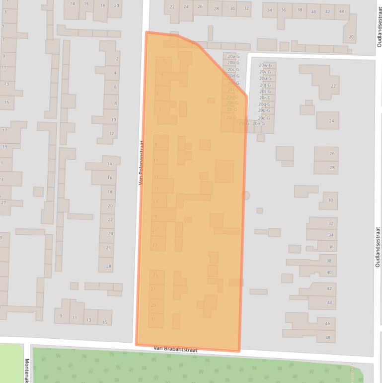 Kaart van postcodegebied 4651LN.