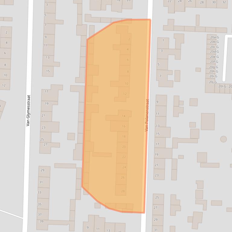 Kaart van postcodegebied 4651LP.