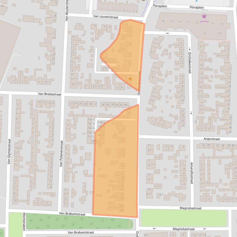 Kaart van postcodegebied 4651MD.
