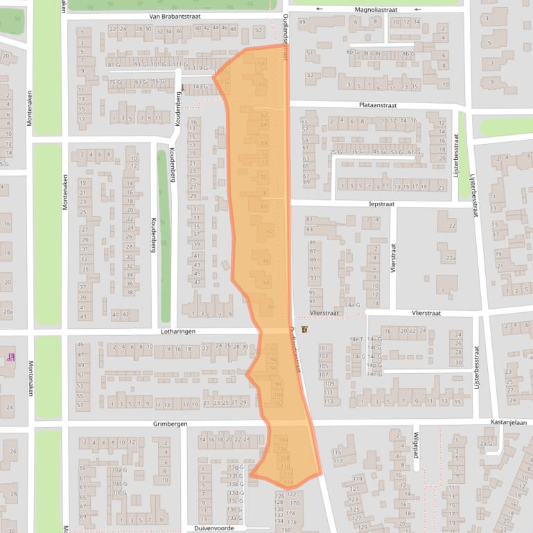 Kaart van postcodegebied 4651ME.