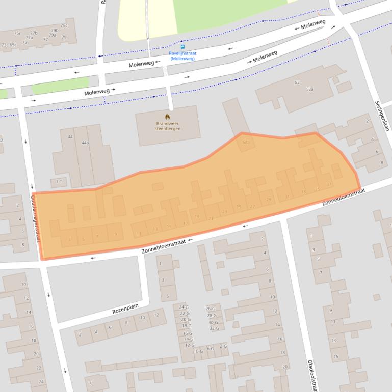 Kaart van postcodegebied 4651MV.