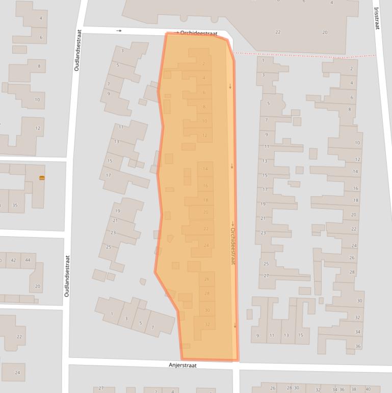 Kaart van postcodegebied 4651NE.